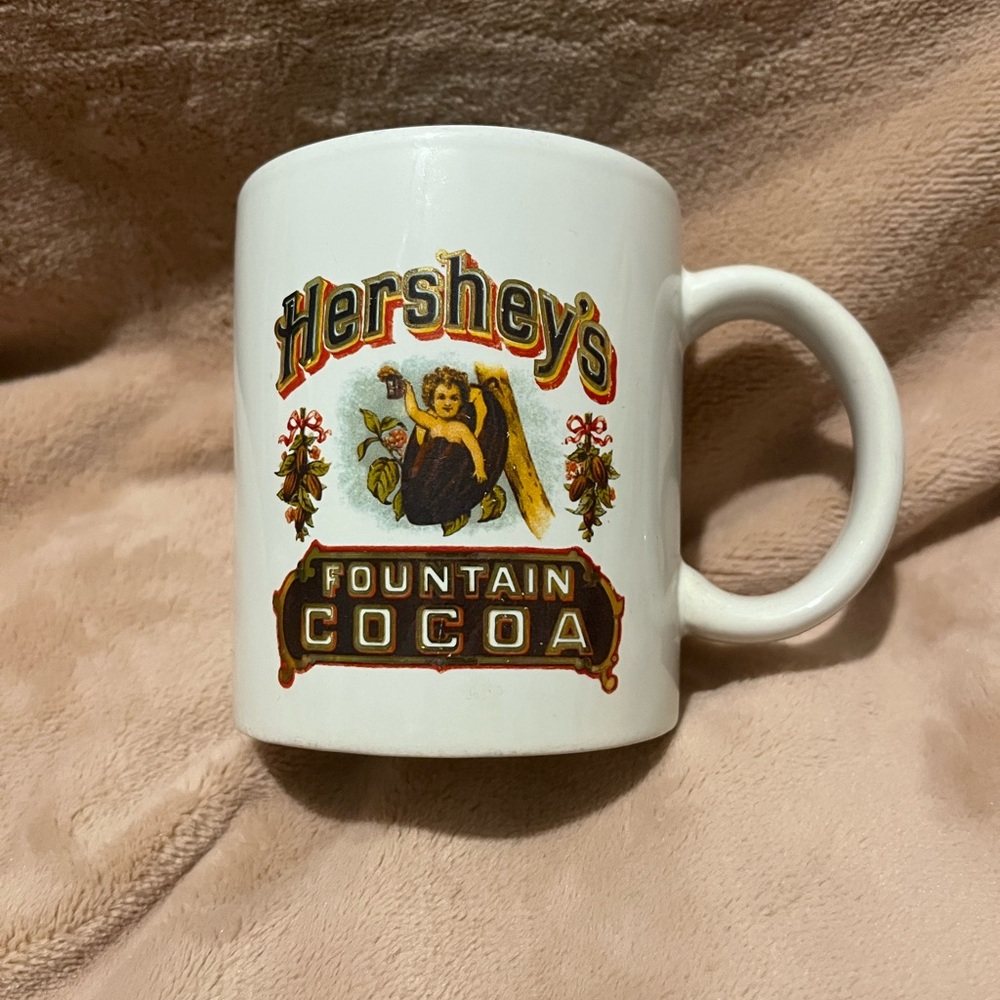 White Hershey Vintage Mug